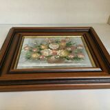 Still life of a bouquet of flowers, oil on canvas, signed.