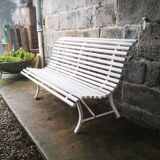 Vintage slatted garden bench