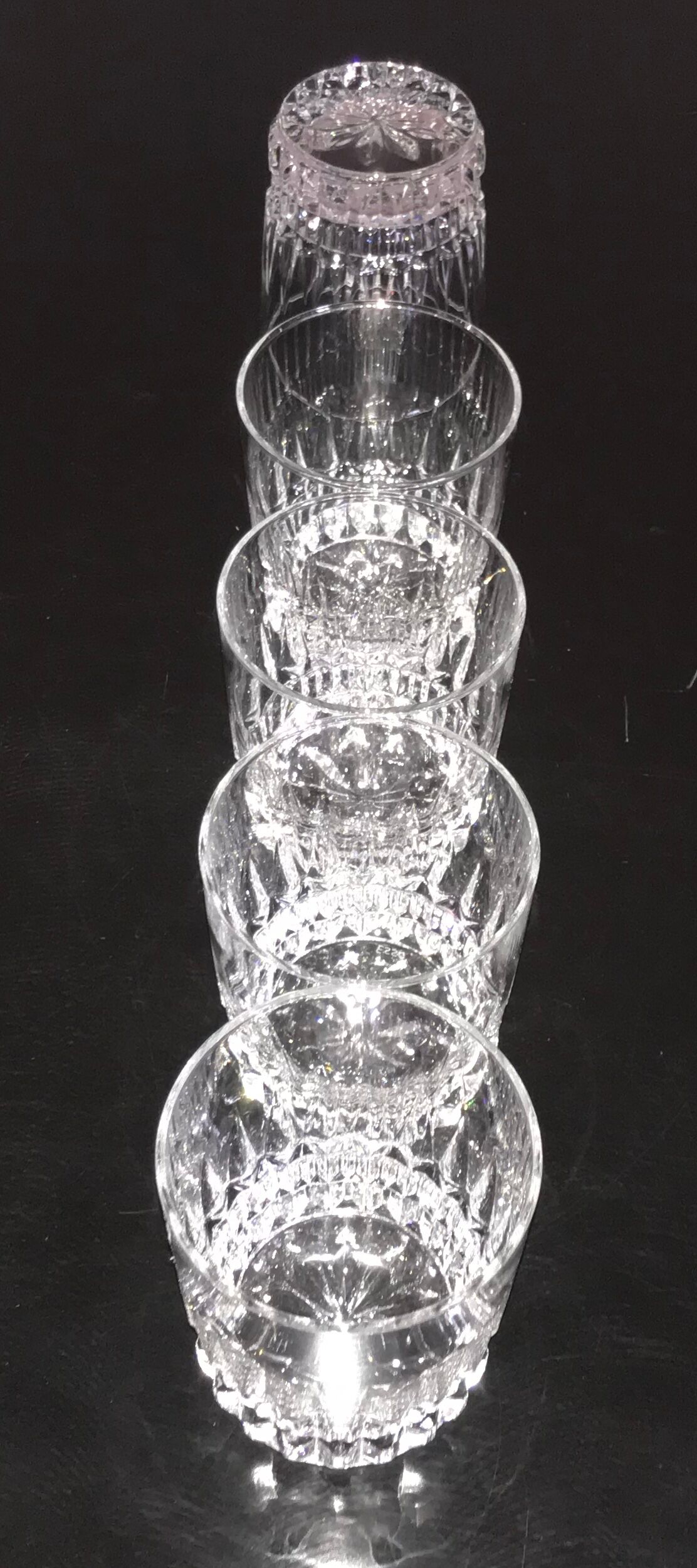 Series of 5 whiskey glasses