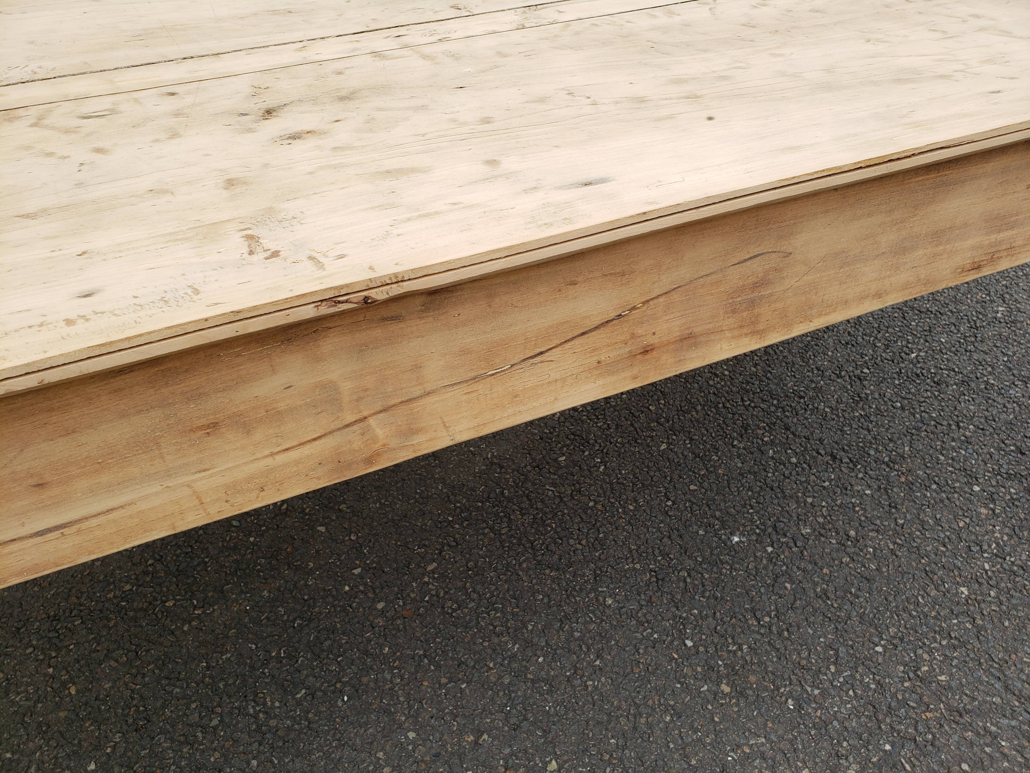Farm table 2 poplar and chestnut drawers