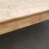 Table de ferme 2 tiroirs peuplier et chataignier