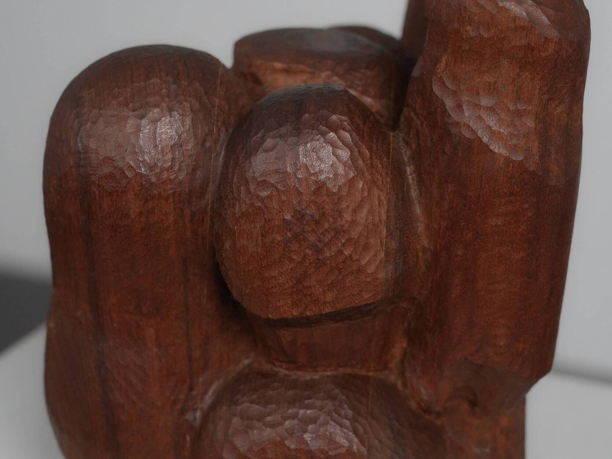 Abstract carved wood sculpture, Netherlands, 1980s