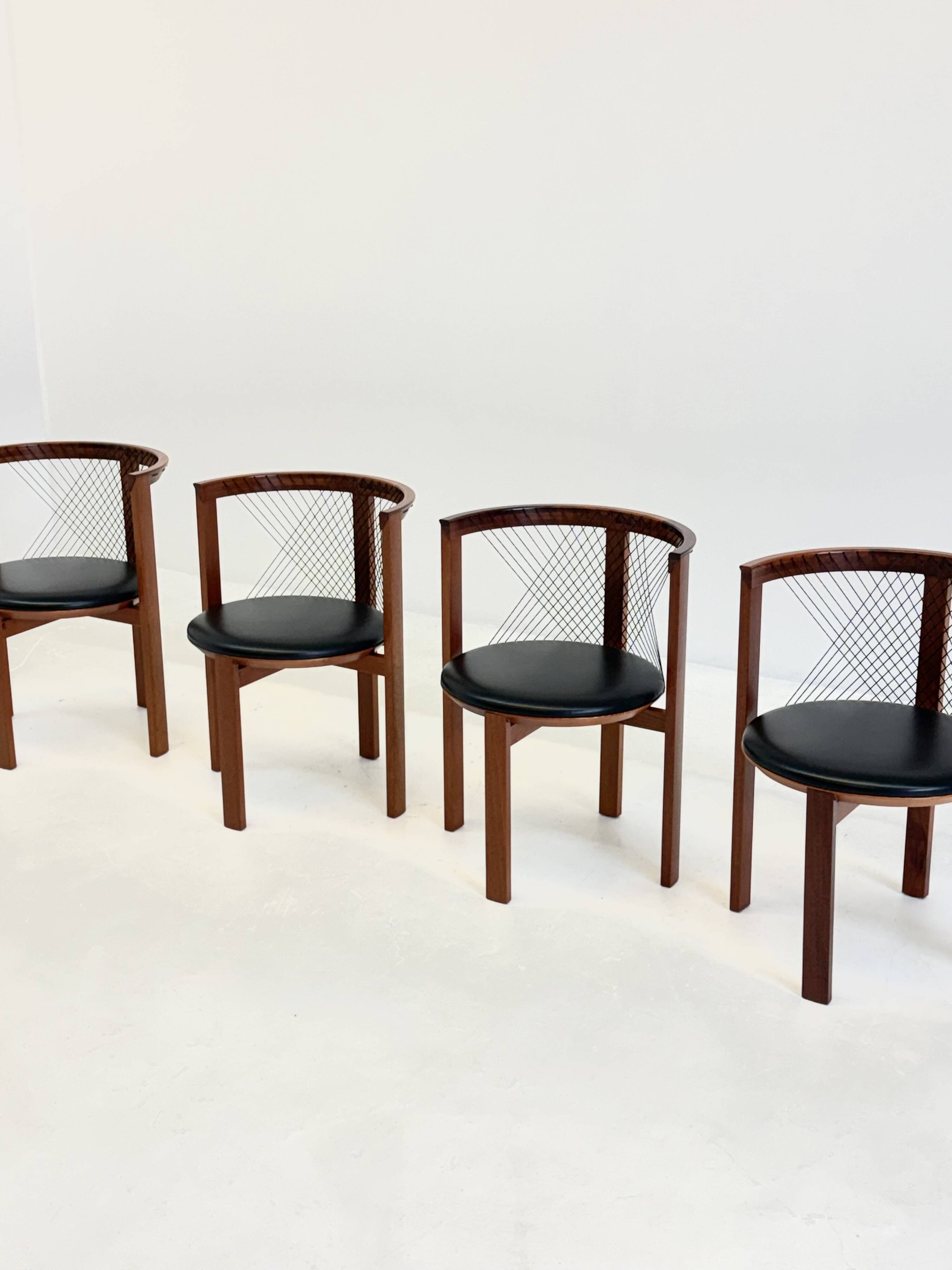 Set of Tranekær String chairs by Niels Jørgen Haugesen