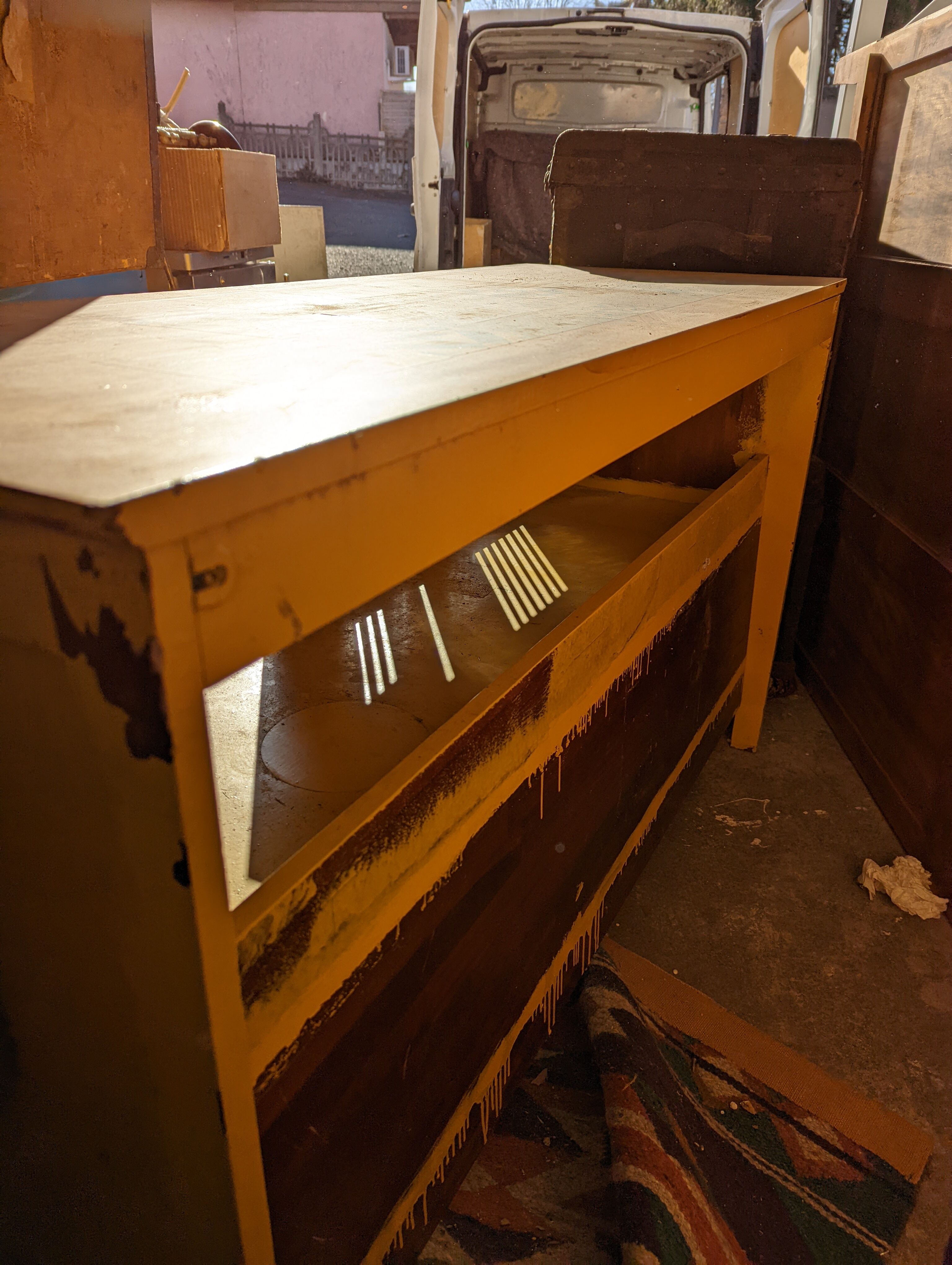 Vintage Yellow Buffet