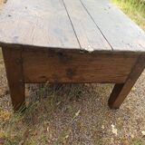 Rustic solid oak coffee table farmhouse initials J C