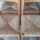 Set de 4 chaises estampillées design bois et paille epoque 1960/70