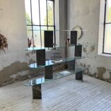 Roche Bobois stone and glass sculpture shelf 1970s