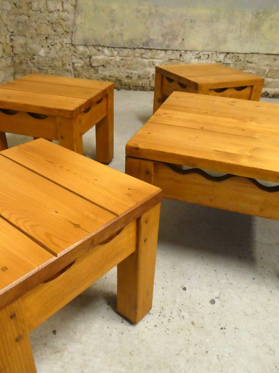 pine living room set, 1980