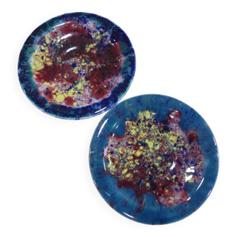 Assiettes en céramique flammée