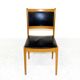Chaise en chêne et en cuir Suède 1960