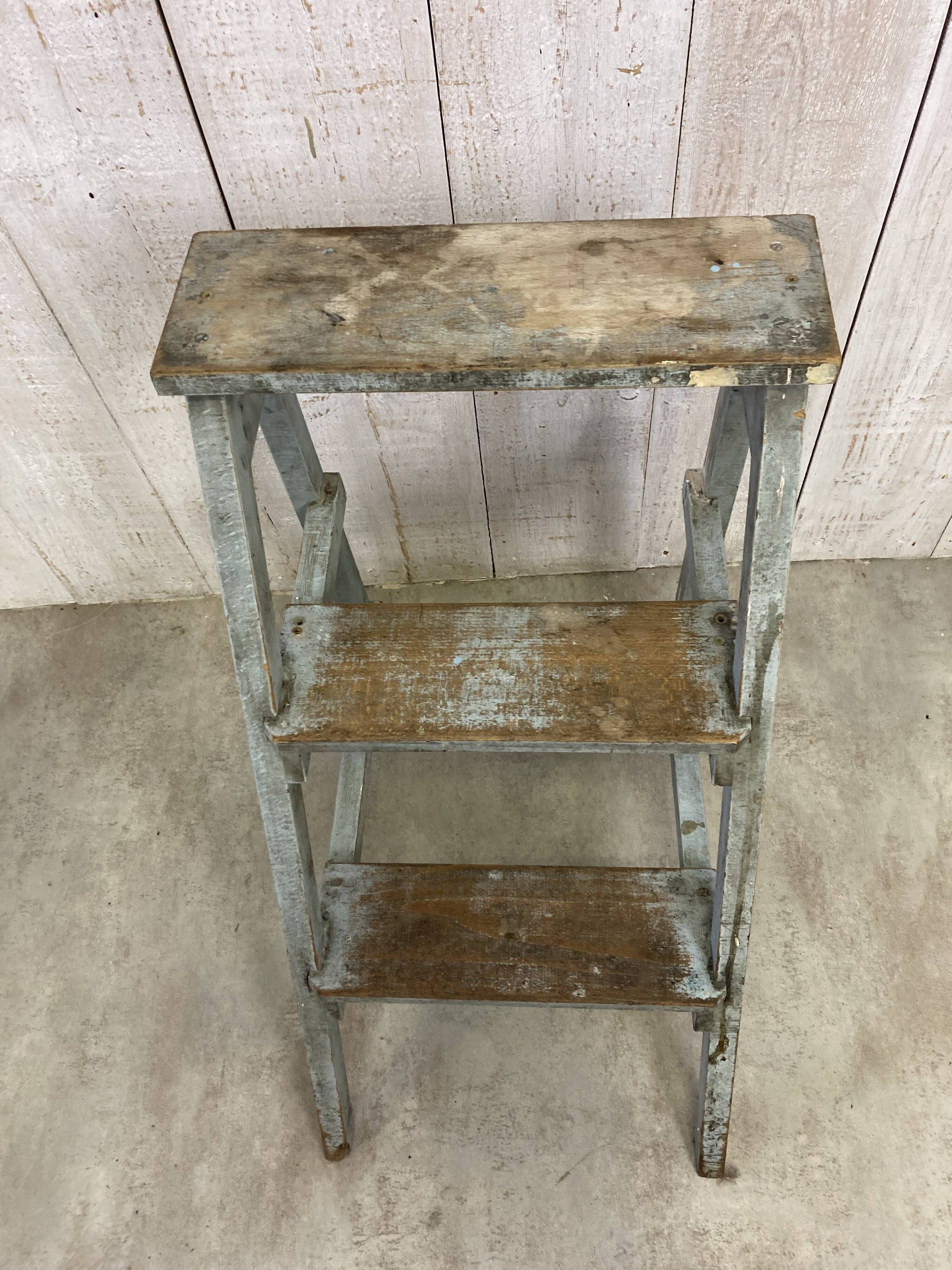 Stool and workshop step ladder set