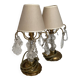 Pair of Gilt Bronze Girandole Lamps with Tassels