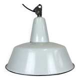 Industrial Grey Enamel Factory Pendant Lamp from Zaos, 1960s