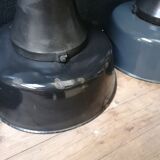 Industrial hanging lamps in enamelled metal, 50