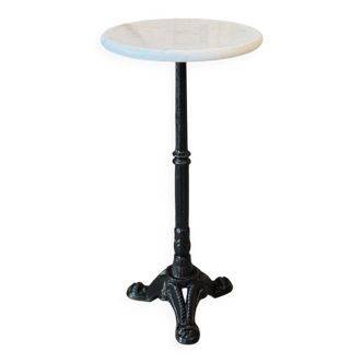 Marble bistro pedestal table