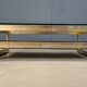 Vintage two tier Belgochrom 23kt coffee table, 1970s