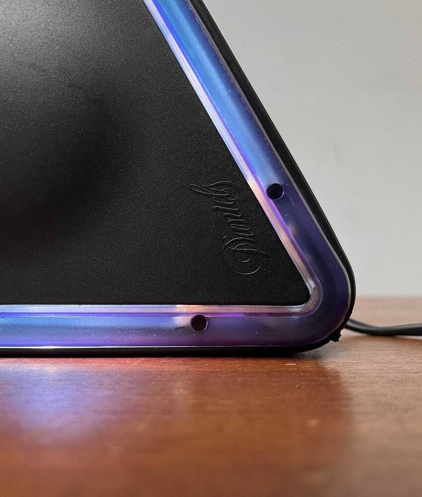 Postmodern triangular table lamp by Daniels Design for Ottika, 1980s.