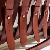 Paire de fauteuils de Carlo De Carlo palissandre cuir laiton 1966