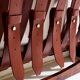 Pair of armchairs by Carlo De Carlo, rosewood, leather, brass, 1966