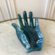 Empty pocket ceramic ring fat lava signed vallauris 70s
