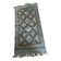 Handmade turquoise and beige wool rug, new.
