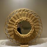 Vintage rattan mirror