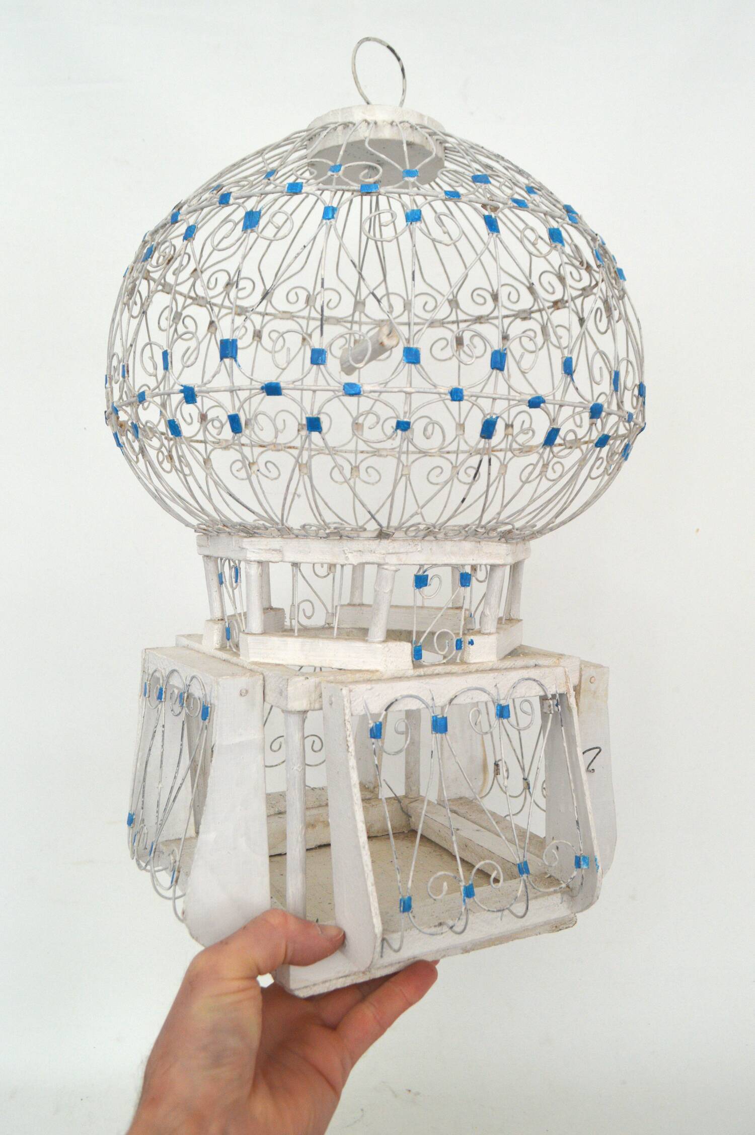 Large Tunisian bird cage Sidi Bou Saïd H45cm