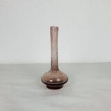 Vase soliflore verre bullé violet, Biot