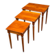 3 Louis XVI nesting coffee tables in solid wood
