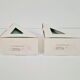 Vintage Triangular Conical Wall Sconces in Green Frosted Glass from Lumal-It, 1990s, Set of 2