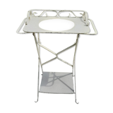 Meuble de toilette pliant en métal