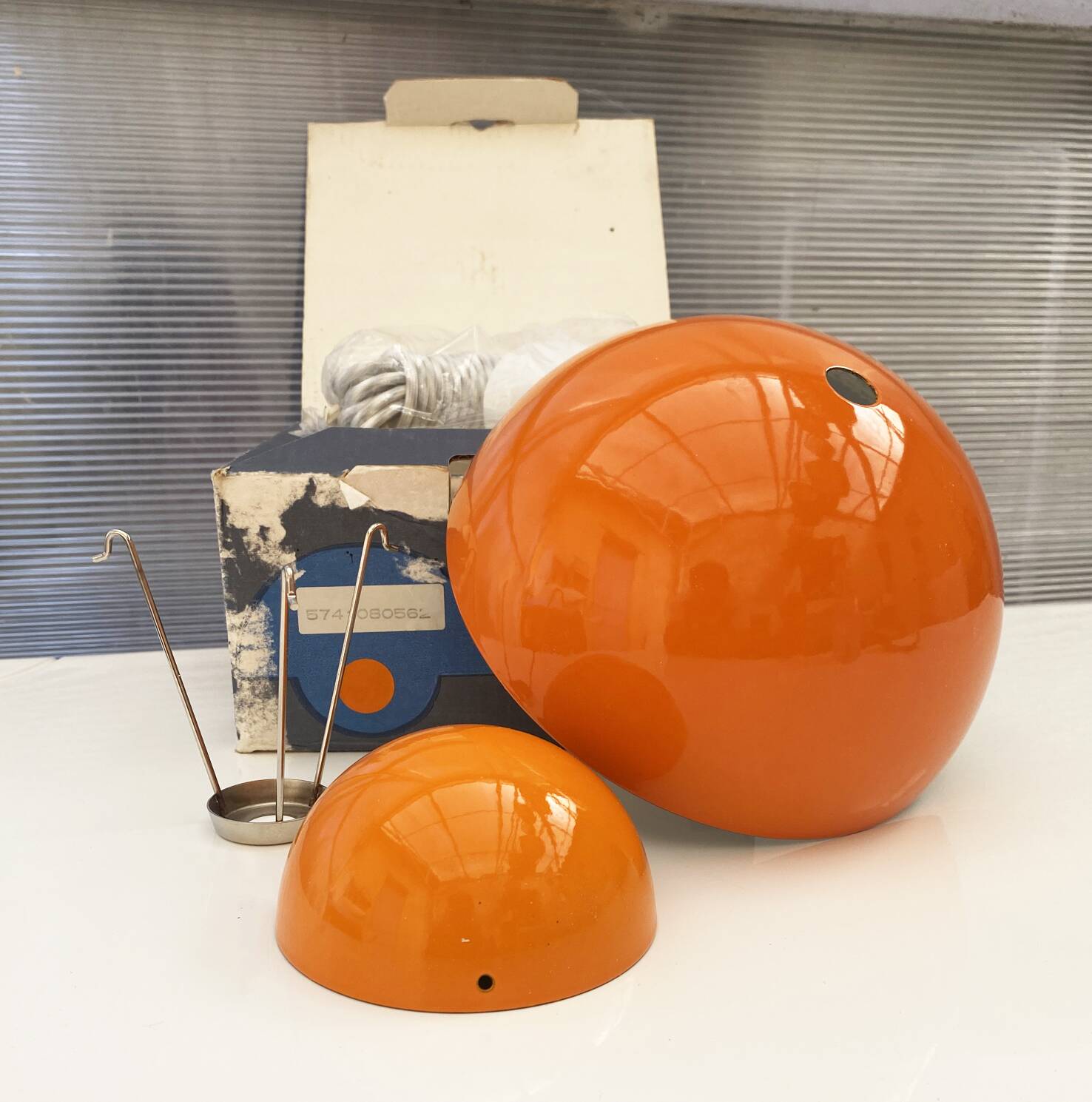 Verner Panton Flower Pot Suspension for Louis Poulsen, Orange