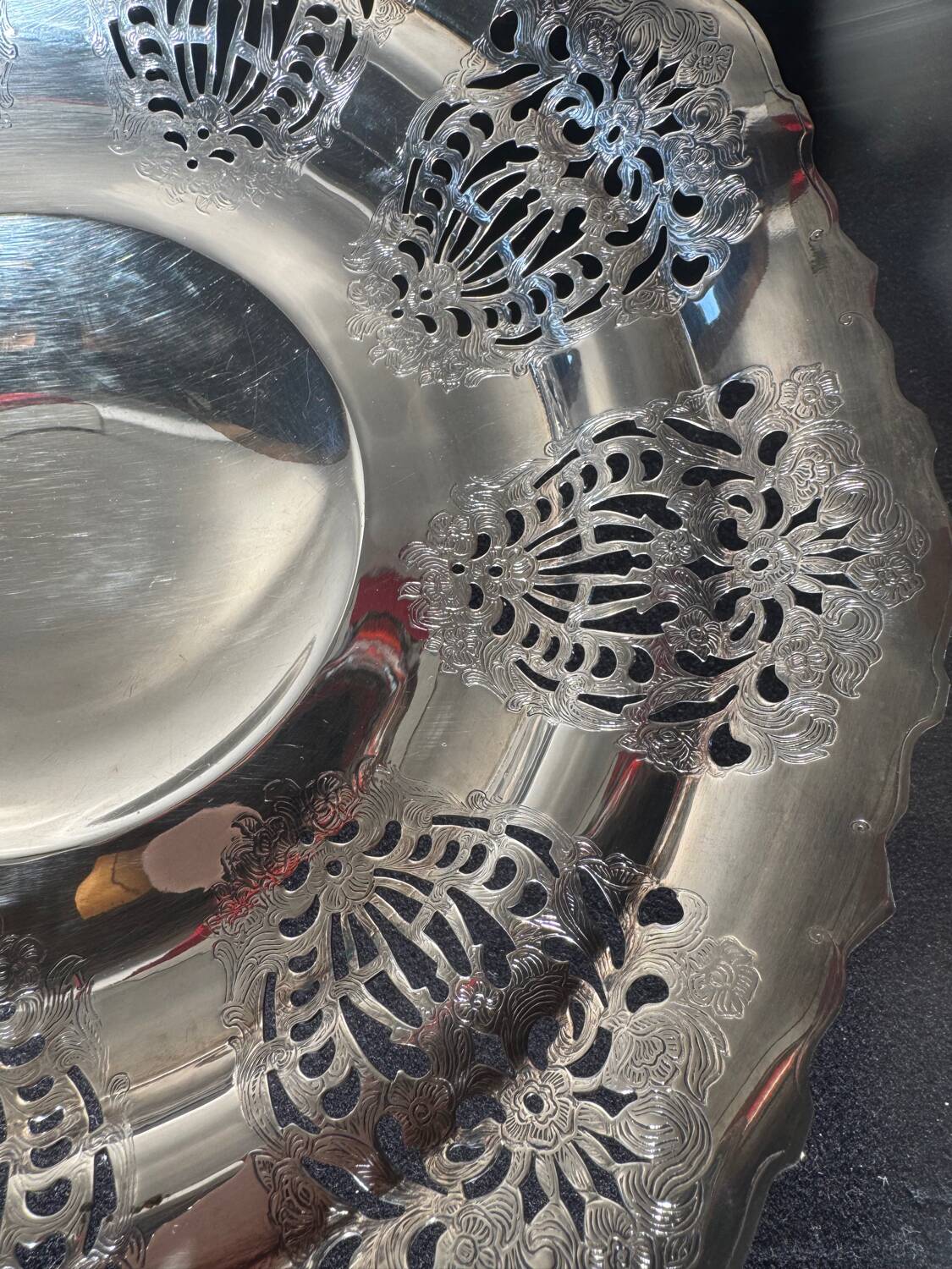 Openwork basket circa 1970 stamped