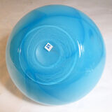 Light blue satin glass vase