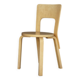 Chaise modèle 66 d'Alvar Aalto pour Artek, années 1980