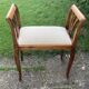 Bench, end of sofa, two-tone wooden end of bed. Old