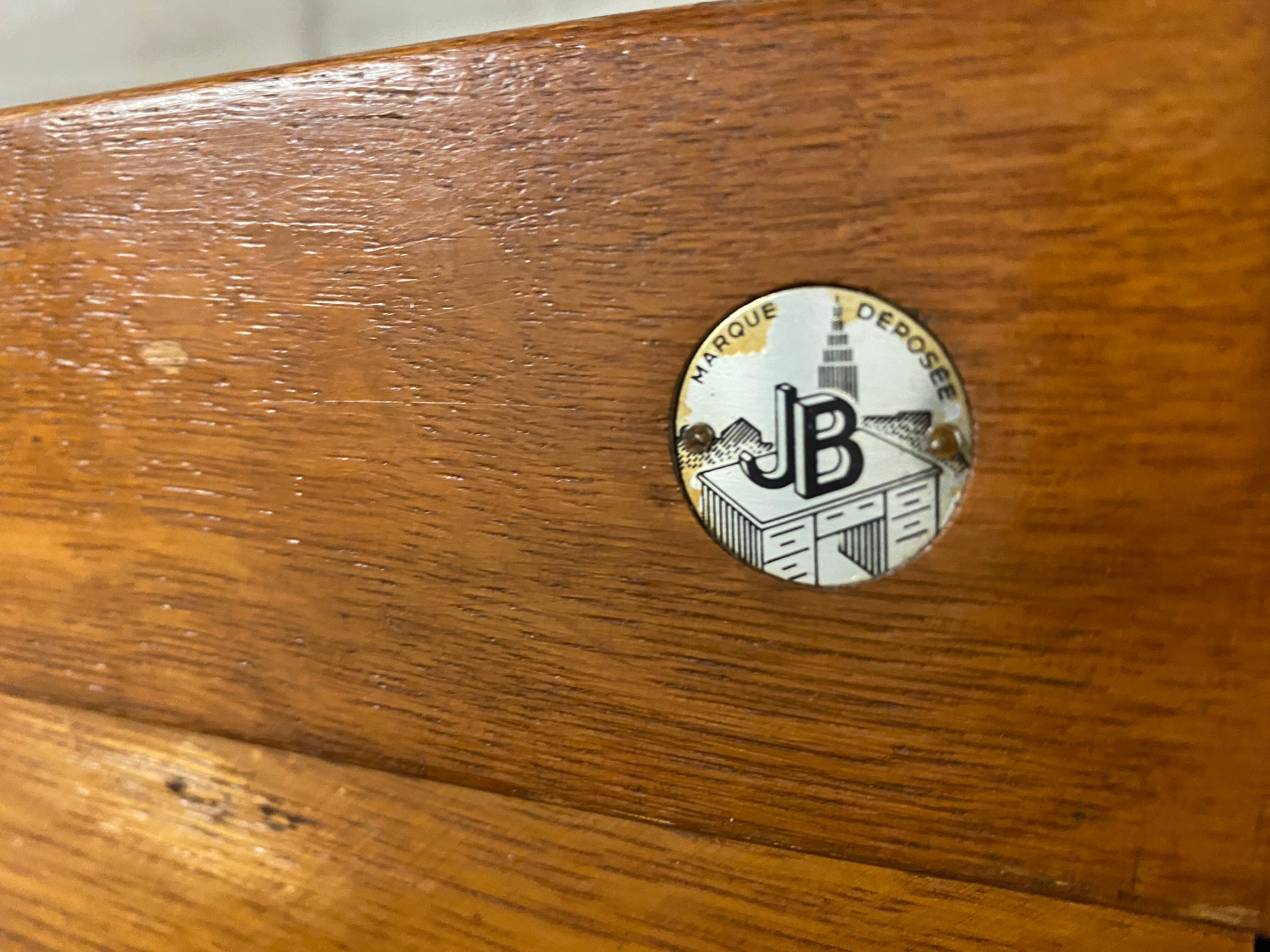 industrial furniture notary binder has vintage J-B curtain 1960S