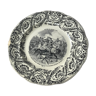 Talking plate "story of Joan of Arc" opaque porcelain of Gien
