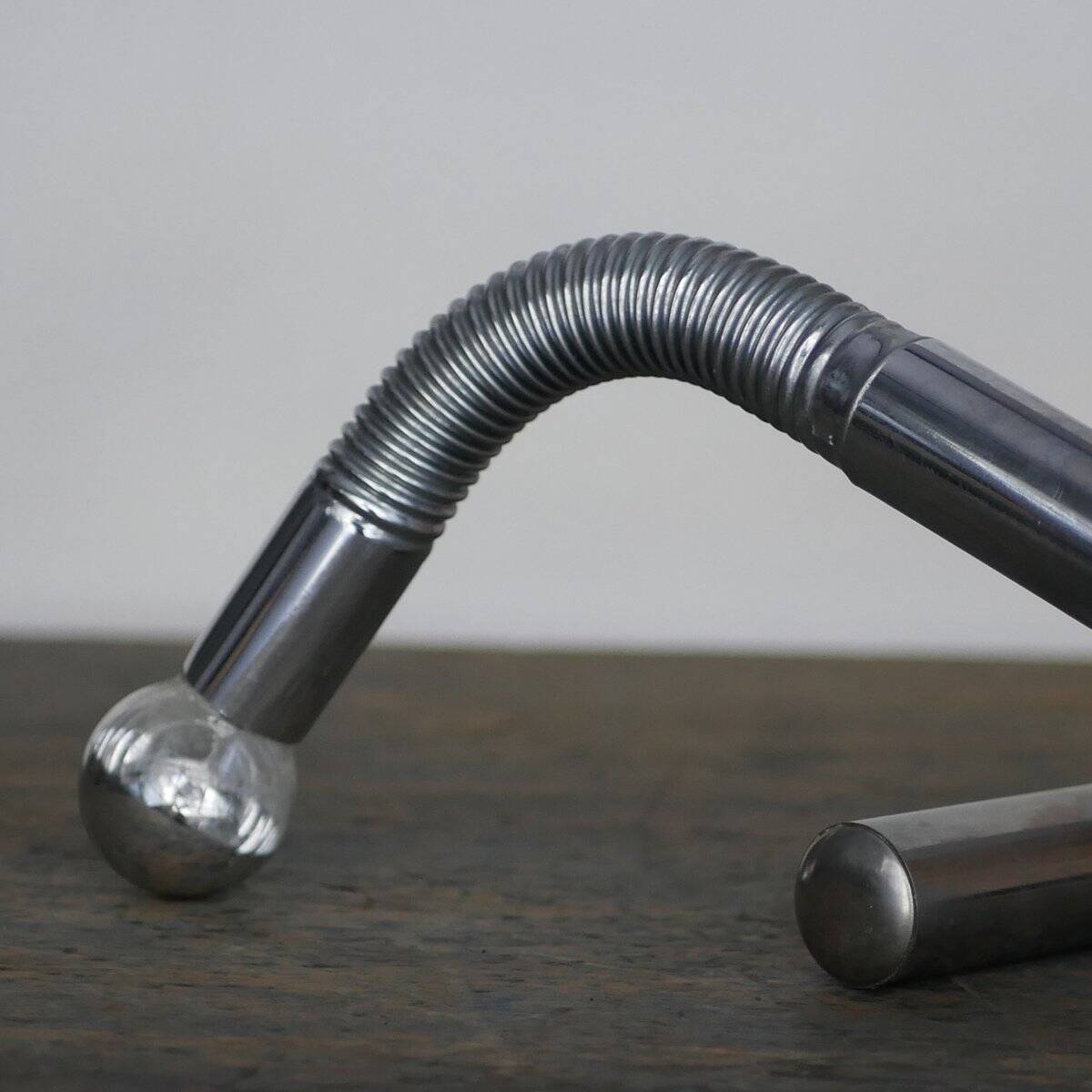 Lampe de table vintage en métal chromé, Italie, années 1970