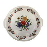 Round dish cake pie vintage flower Moulin des Loups model Derby