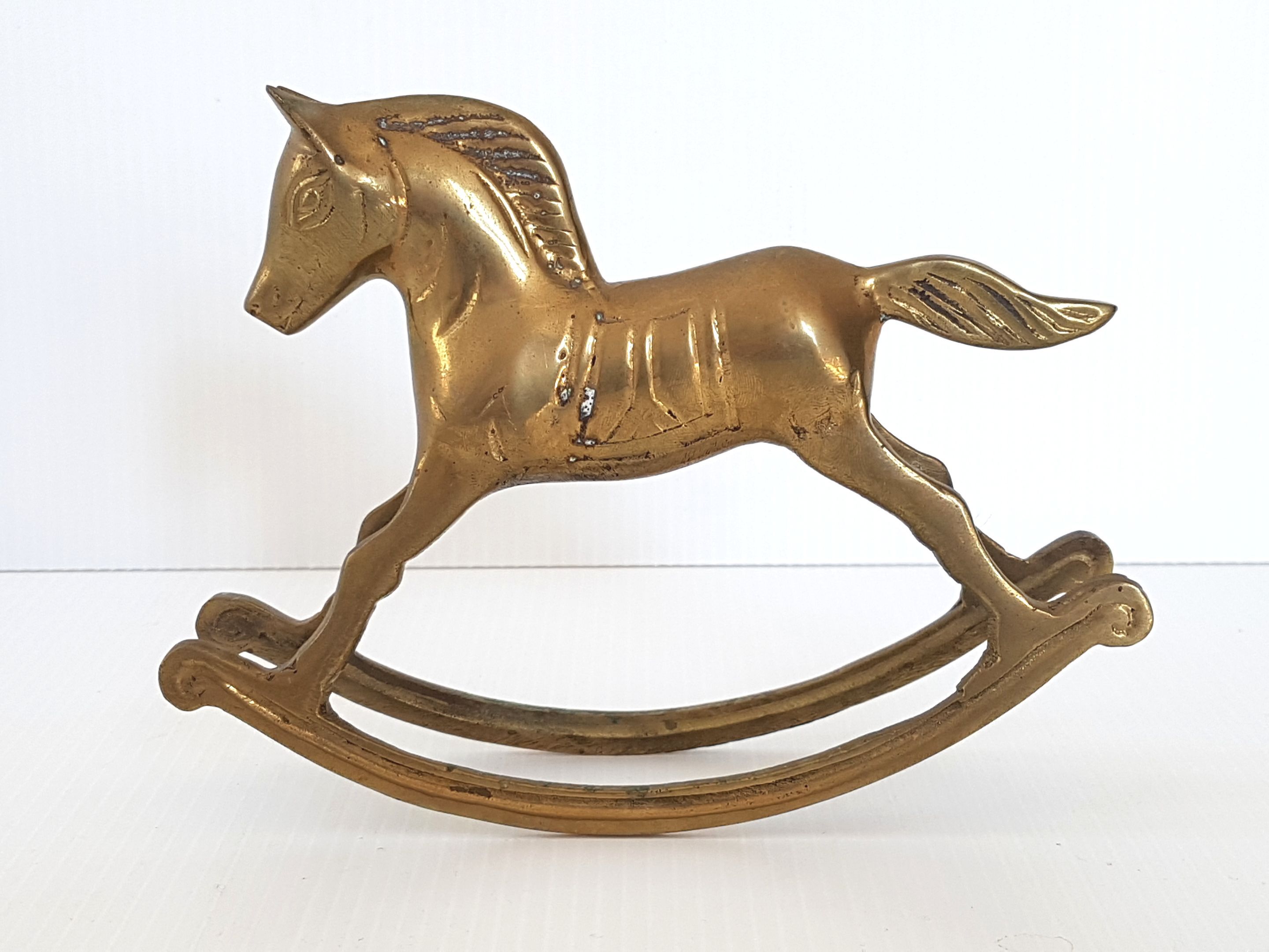Vintage brass horse