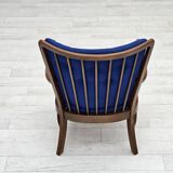 1960s, Danish easy armchair by Fritz Hansen, wool fabric, beech wood.