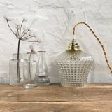 Vintage glass hanging lamp