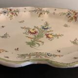 Polychrome earthenware dish signed large model