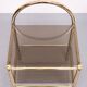 Pair brass bed side tables 1970s France