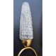 60's glass and brass wall light