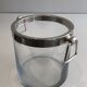 Champagne bucket design in glass and silver-plated metal