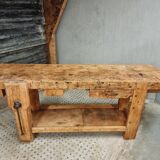 Old workbench side table bathroom furniture 48 x 193 cm