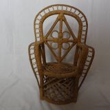 rattan doll chair
