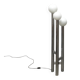Vintage German floor lamp from the 1970s in glass and metal.